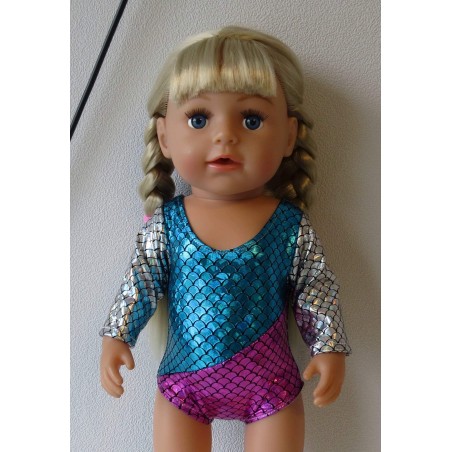 turnpakje blauw roze zilver baby born 43cm