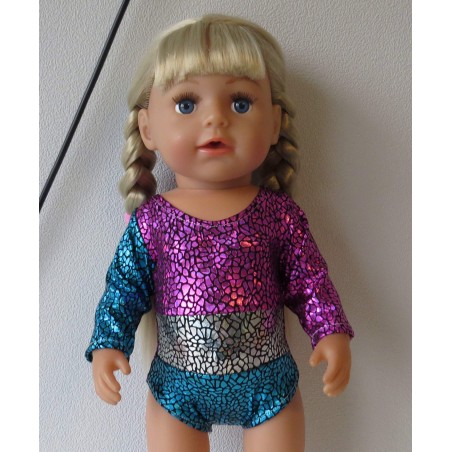 turnpakje blauw roze zilver baby born 43cm