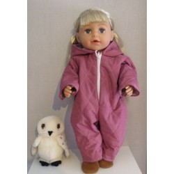 gewateerde winterpak oud roze baby born 43cm