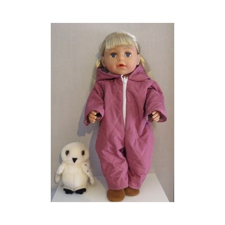 gewateerde winterpak oud roze baby born 43cm