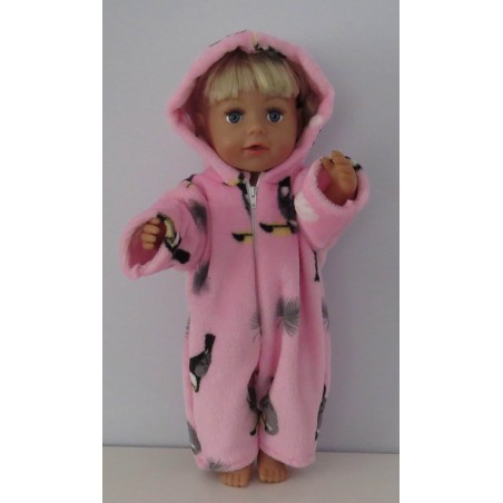 winterpak roze toekan baby born 43cm