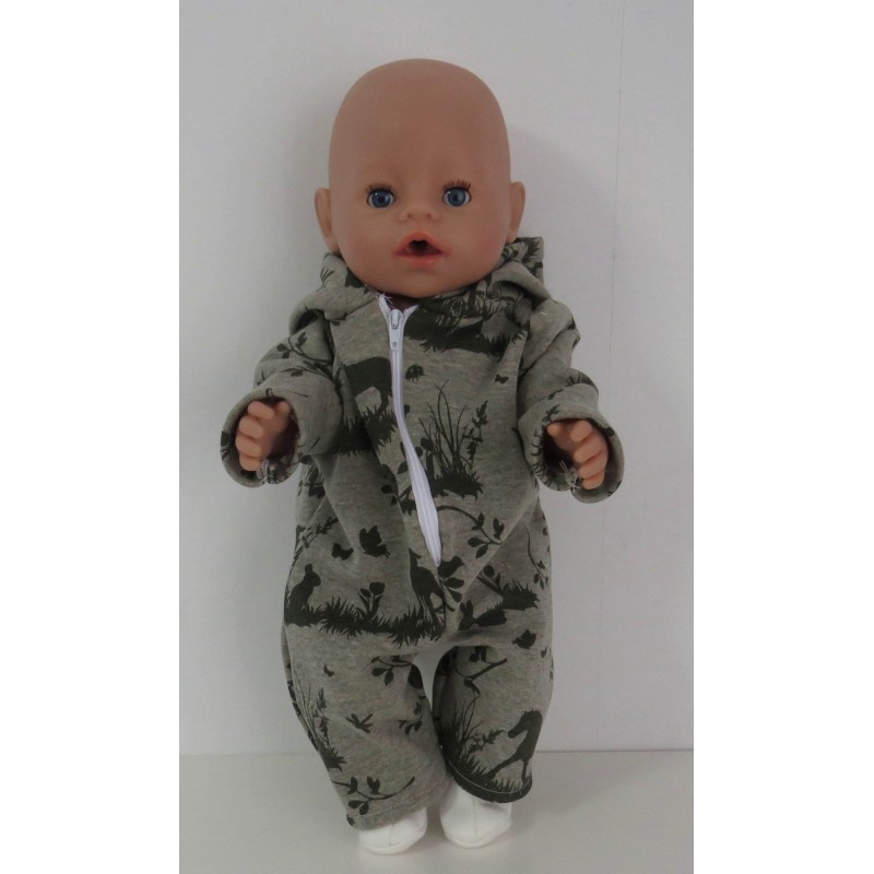 winterpak grijs dieren baby born 43cm