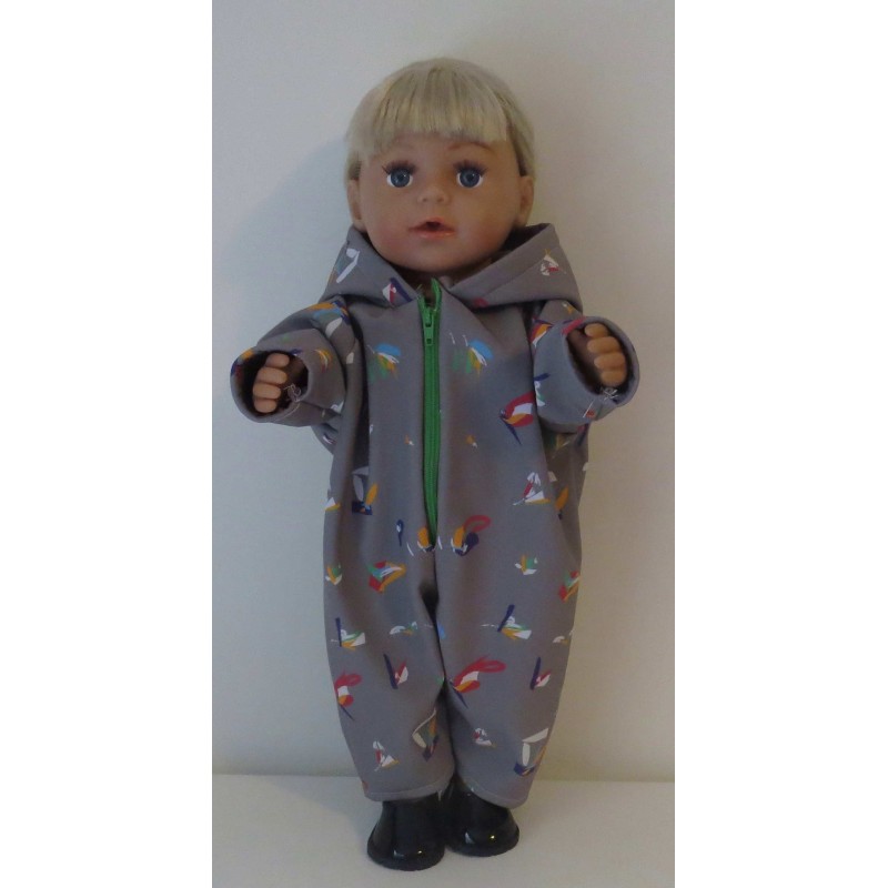 softshell winterpak grijs baby born 43cm