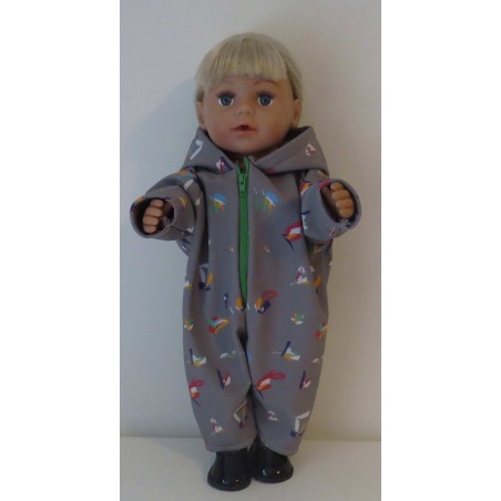 softshell winterpak grijs baby born 43cm