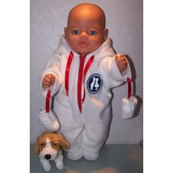 winterpak wit met stelletje baby born 43cm