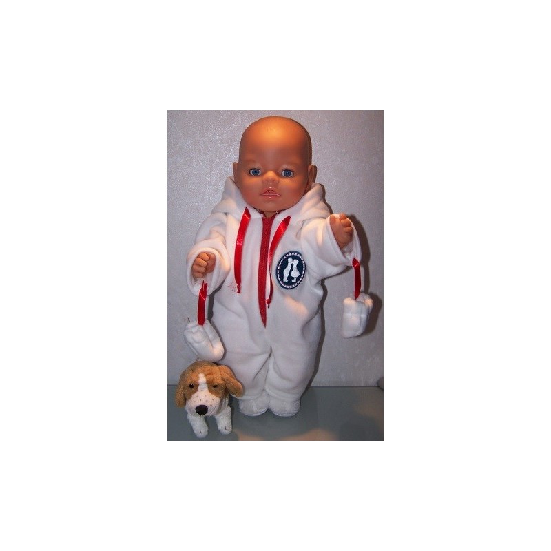 winterpak wit met stelletje baby born 43cm