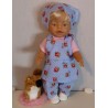 tuinrok setje blauw roosjes baby born 43cm