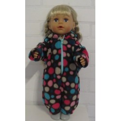 winterpak bruin polka dots baby born 43cm