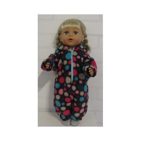 winterpak bruin polka dots baby born 43cm