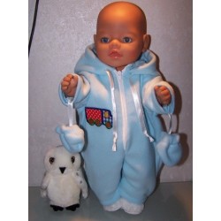winterpak blauw met vrachtwagen baby born 43cm