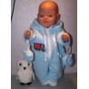 winterpak blauw met vrachtwagen baby born 43cm