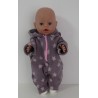 winterpak grijs met sterren roze baby born 43cm