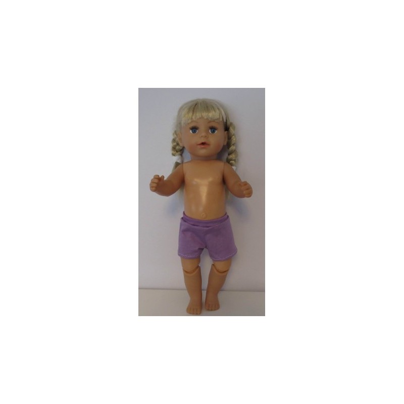 korte broek lila gevlamd nr 13 baby born 43cm