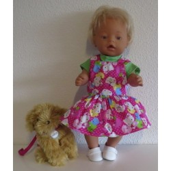 tuinrok hello kitty hard roze baby born 43cm