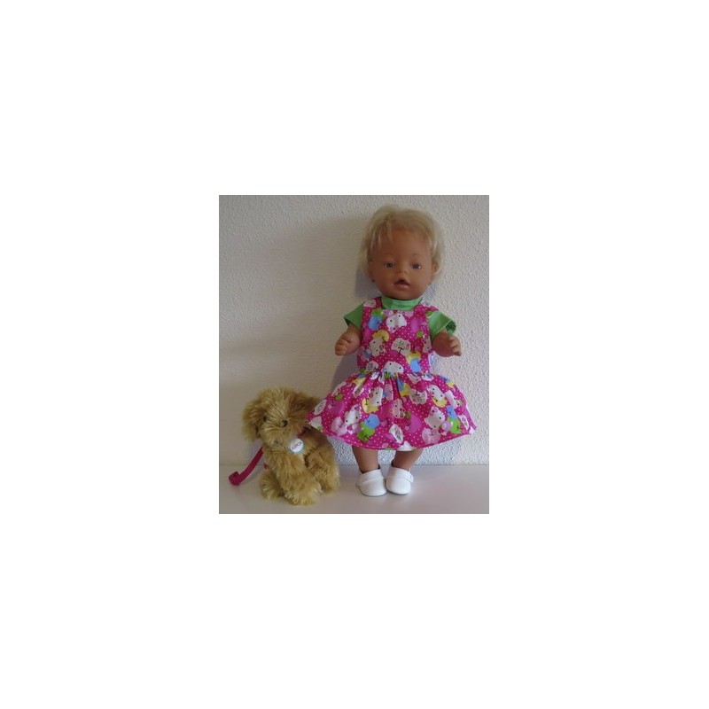 tuinrok hello kitty hard roze baby born 43cm