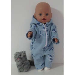 winterpak blauw vogels baby born 43cm