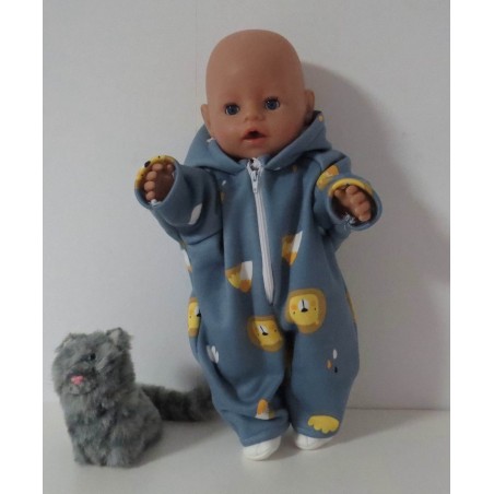 winterpak blauw leeuwen baby born 43cm
