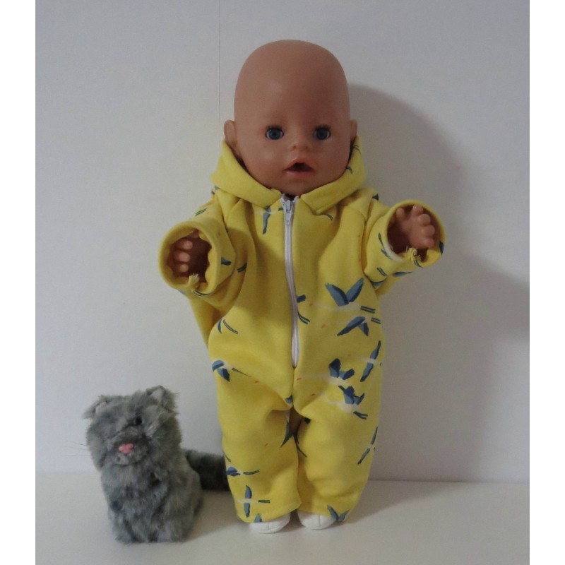 winterpak geel vogels  baby born 43cm