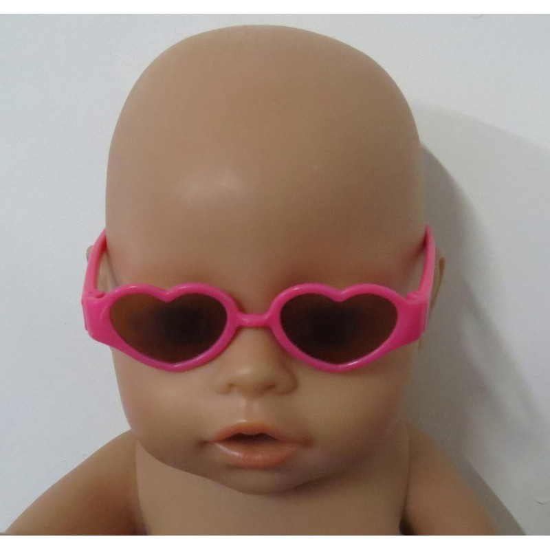 zonnebril roze hartje baby born 43cm