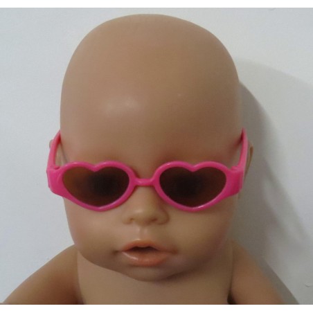 zonnebril roze hartje baby born 43cm