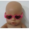 zonnebril roze hartje baby born 43cm