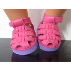 sandalen roze met paars baby born 43cm