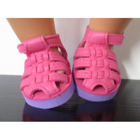 sandalen roze met paars baby born 43cm
