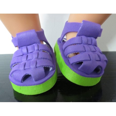 sandalen paars met groen  baby born 43cm