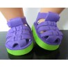 sandalen paars met groen  baby born 43cm