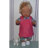 tuinrok met meisje blauw baby born 43cm