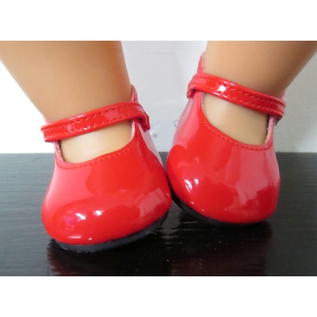 lak schoentjes rood baby born 43cm