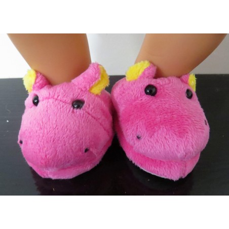 sloffen nijlpaard roze baby born 43cm