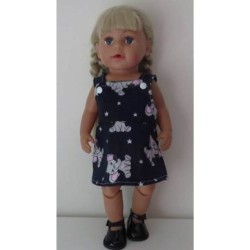 tuinrok donker blauw olifanten baby born 43cm