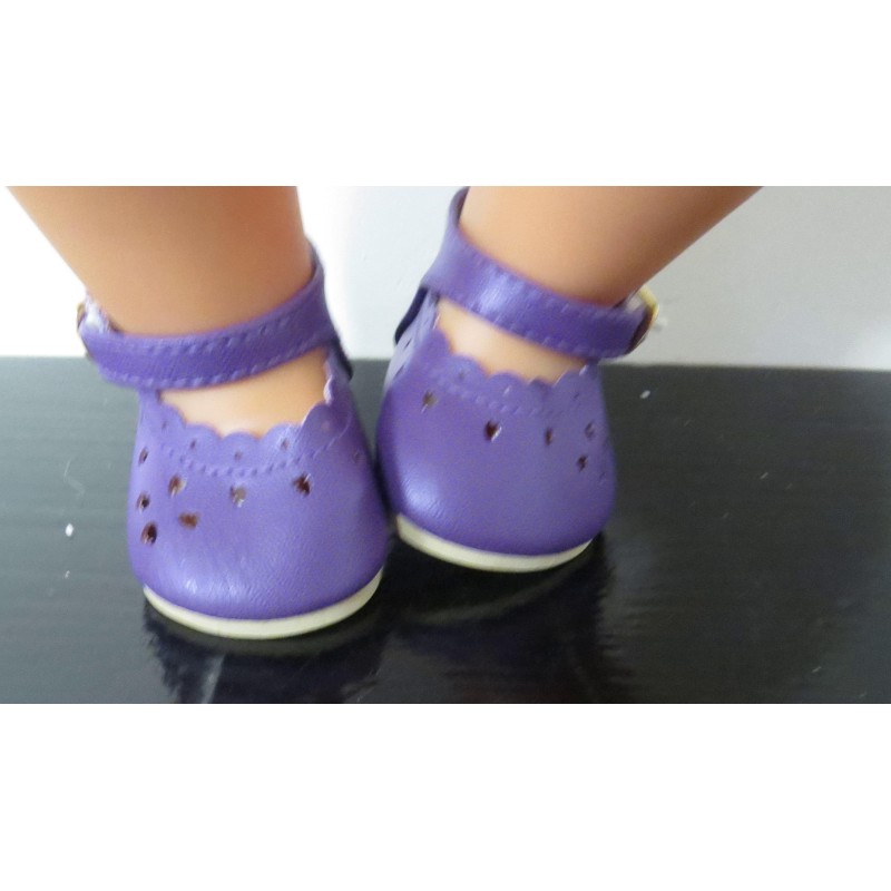 schoentjes paars met hartjes baby born 43cm