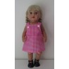 tuinrok hard roze geruit  baby born 43cm