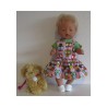 tuinrok roze uilen baby born 43cm