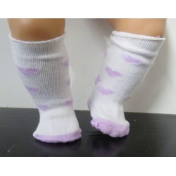 sokjes met lila hartjes baby born 43cm