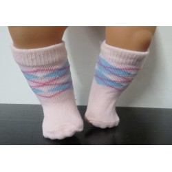 sokjes roze geruit baby born 43cm