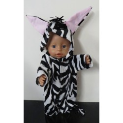 dierenpak zeebra baby born 43cm