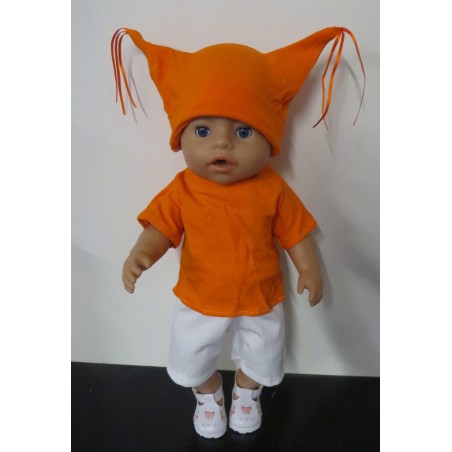 supporters setje oranje  baby born 43cm