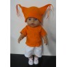 supporters setje oranje  baby born 43cm