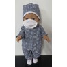 dokters set donker blauw geruit baby born 43cm