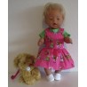 tuinrok roze meisje baby born 43cm
