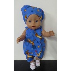 zomerjurk tijgertje baby born 43cm