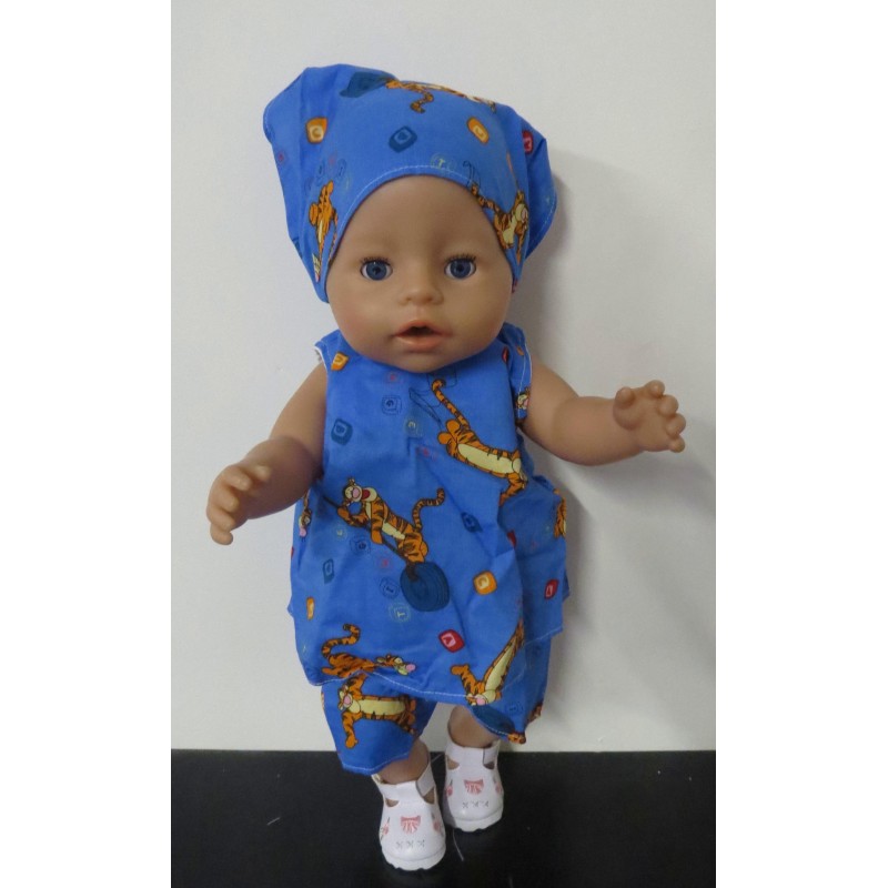 zomerjurk tijgertje baby born 43cm