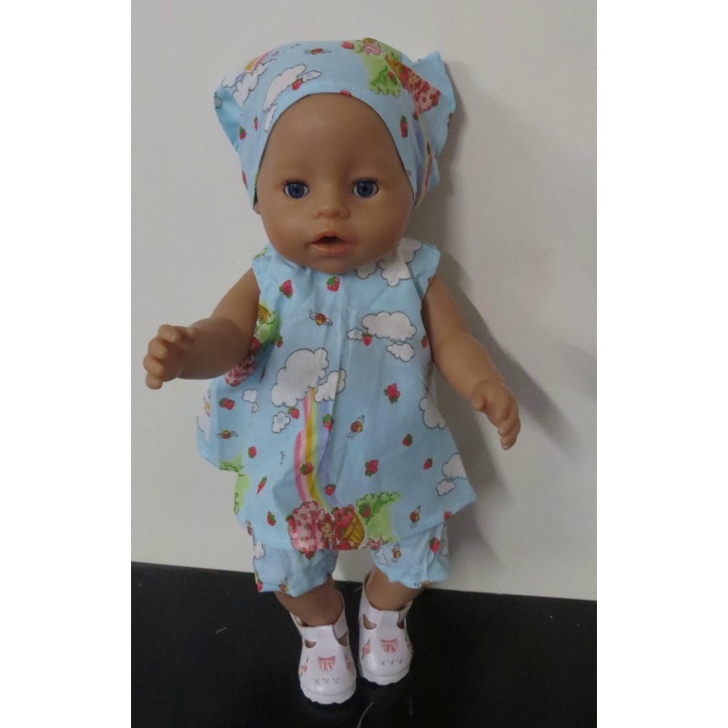 zomerjurk strawberry shortcake muziek baby born 43cm