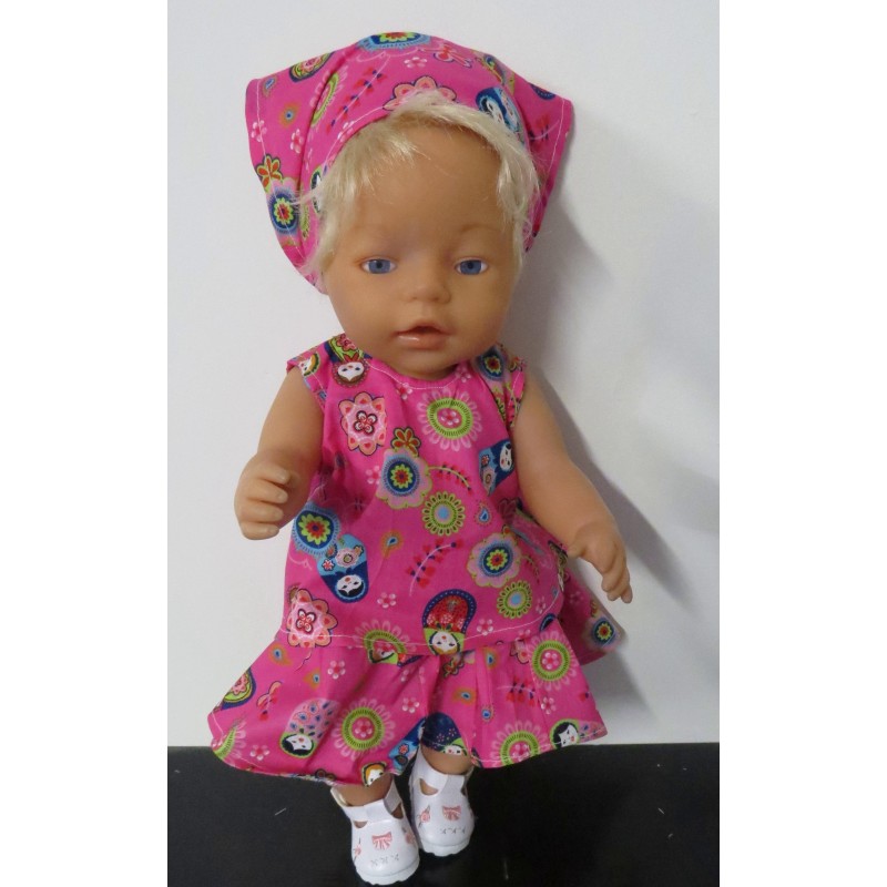 zomersetje matroeska roze baby born 43cm