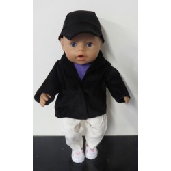 paardrijd set lila baby born 43cm