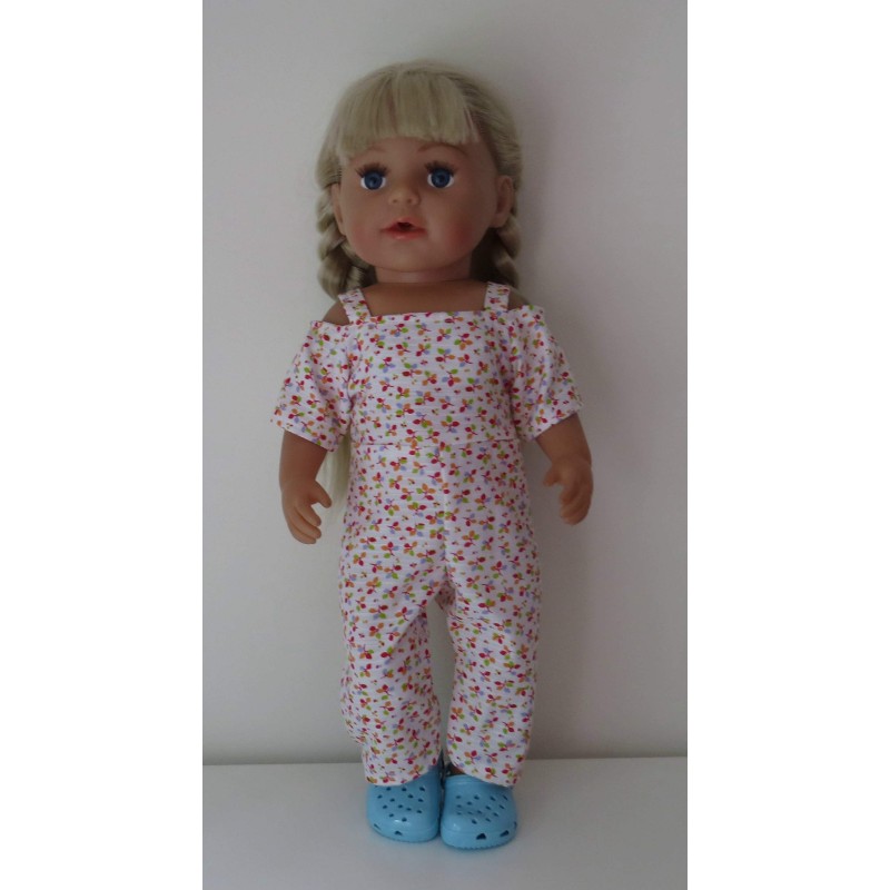 jumpsuit oranje bladeren baby born 43cm