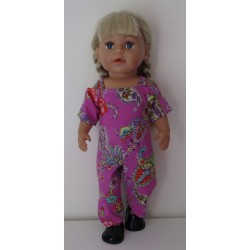 jumpsuit hard roze baby born 43cm